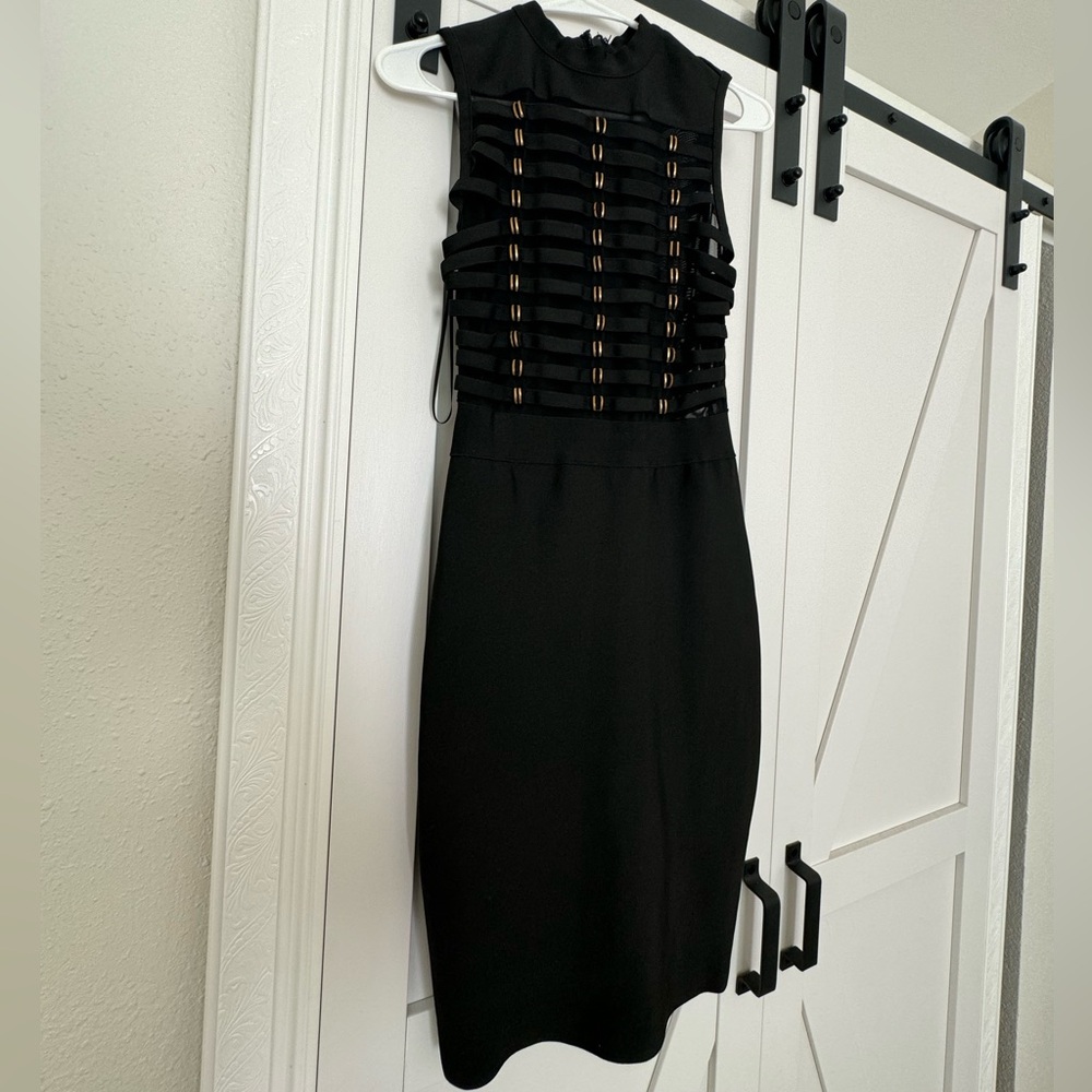 Black Bandage Midi Cocktail Dress